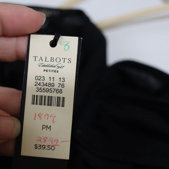 Talbots Black Ruffle Tank Top Medium NWT Pleated Yoke Summer Layering Top - Picture 10 of 10